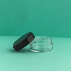 Nature's Garden 10 ml Clear Lip Balm Containers with Black Lids Clearance