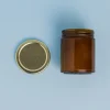 Nature's Garden 9 oz. Amber Straight Sided Jars with Gold Lids Discount