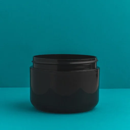 Nature's Garden 8 oz. Black Double Walled Plastic Cosmetic Jars Sale