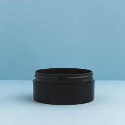 Nature's Garden 2 oz. Black Low Profile Plastic Cosmetic Jars Discount