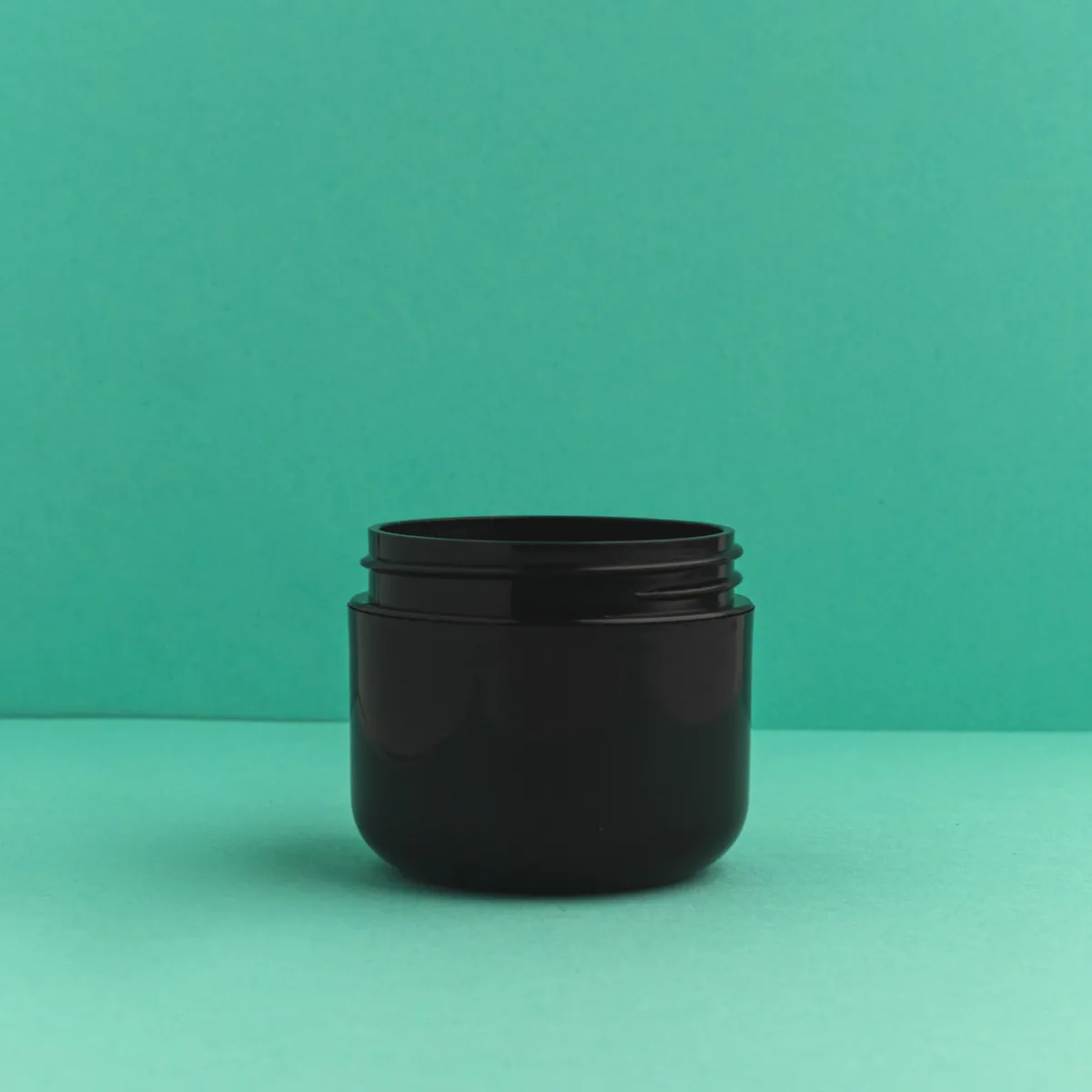 Nature's Garden 2 oz. Black Plastic Double Wall Cosmetic Jars Clearance