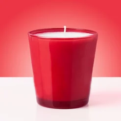 Nature's Garden 6 oz Red Glass Candle Jar (Case of 12) Hot
