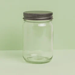 Nature's Garden 12 oz. Smooth Mason Jars with Pewter Lids Discount