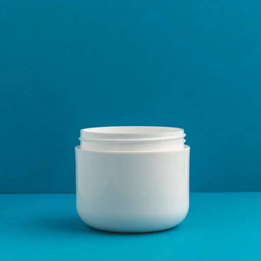 Nature's Garden 4 oz. White Plastic Double Walled Cosmetic Jar Hot