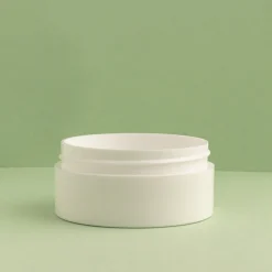Nature's Garden 2 oz. White Plastic Low Profile Cosmetic Jars Clearance
