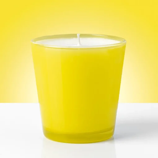 Nature's Garden 6 oz Yellow Glass Candle Jar (Case of 12)